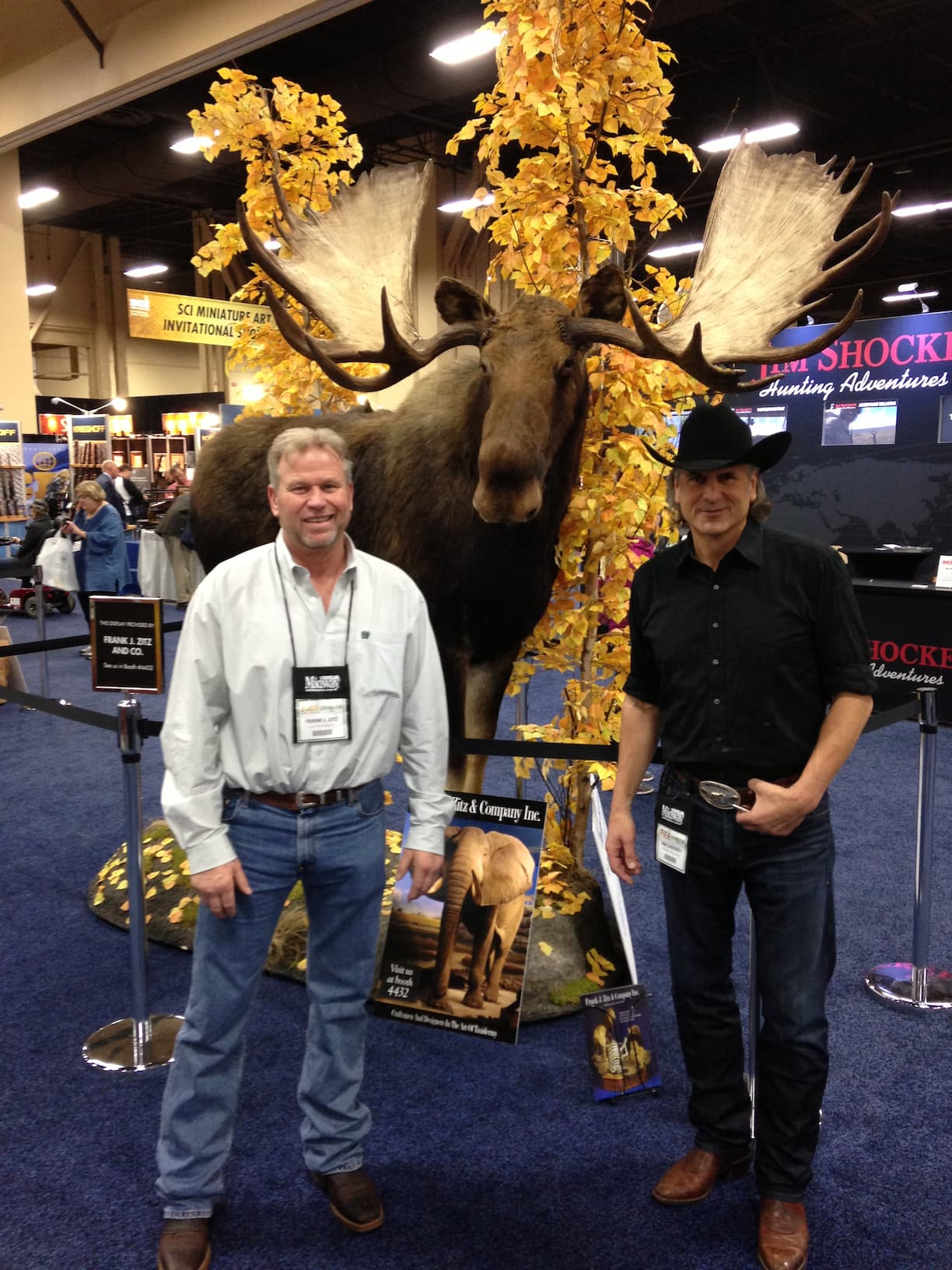 Frank Zitz (on right) and Jim Shockey (on left) SCI booth in Vagas